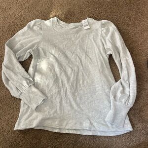 LOFT Light Gray Crew Neck Sweater